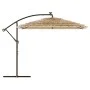 Gartenschirm mit LED-Lichtern, Stahlmast, braun, 246x246x230 cm. von , Sonnenschirme - Ref: Foro24-4005086, Preis: 194,35 €, ...