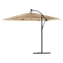 Sombrilla de jardín con LEDs poste acero marrón 246x246x230 cm by , Umbrellas - Ref: Foro24-4005086, Price: 214,81 €, Discoun...