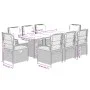Set comedor jardín 9 pzas y cojines ratán sintético gris by , Garden sets - Ref: Foro24-3262929, Price: 964,79 €, Discount: %