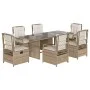 Set comedor de jardín 7 pzas con cojines ratán sintético beige de , Conjuntos de jardín - Ref: Foro24-3262936, Precio: 763,47...