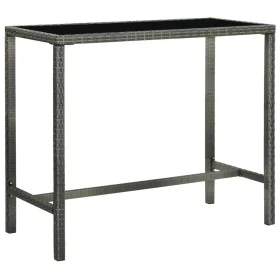 Synthetic rattan and gray glass high garden table 130x60x110cm by vidaXL, Garden tables - Ref: Foro24-313462, Price: 116,89 €...