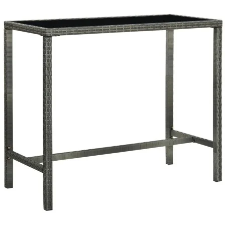 Synthetic rattan and gray glass high garden table 130x60x110cm by vidaXL, Garden tables - Ref: Foro24-313462, Price: 116,89 €...