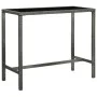 Synthetic rattan and gray glass high garden table 130x60x110cm by vidaXL, Garden tables - Ref: Foro24-313462, Price: 116,89 €...
