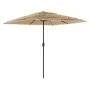 Sombrilla de jardín con LEDs poste acero marrón 248x248x248 cm by , Umbrellas - Ref: Foro24-4005117, Price: 136,11 €, Discoun...