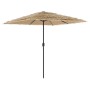 Sombrilla de jardín con LEDs poste acero marrón 248x248x248 cm by , Umbrellas - Ref: Foro24-4005117, Price: 139,28 €, Discoun...