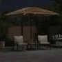 Sombrilla de jardín con LEDs poste acero marrón 248x248x248 cm by , Umbrellas - Ref: Foro24-4005117, Price: 136,11 €, Discoun...