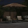 Sombrilla de jardín con LEDs poste acero marrón 248x248x248 cm by , Umbrellas - Ref: Foro24-4005117, Price: 139,28 €, Discoun...