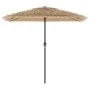 Sombrilla de jardín con LEDs poste acero marrón 248x248x248 cm by , Umbrellas - Ref: Foro24-4005117, Price: 136,11 €, Discoun...