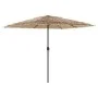 Sombrilla de jardín con LEDs poste acero marrón 248x248x248 cm by , Umbrellas - Ref: Foro24-4005117, Price: 136,11 €, Discoun...