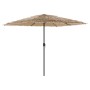 Sombrilla de jardín con LEDs poste acero marrón 248x248x248 cm by , Umbrellas - Ref: Foro24-4005117, Price: 139,28 €, Discoun...
