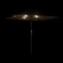 Sombrilla de jardín con LEDs poste acero marrón 248x248x248 cm by , Umbrellas - Ref: Foro24-4005117, Price: 136,11 €, Discoun...
