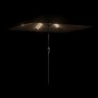 Sombrilla de jardín con LEDs poste acero marrón 248x248x248 cm by , Umbrellas - Ref: Foro24-4005117, Price: 139,28 €, Discoun...