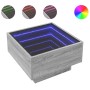 Mesa de centro y LED madera ingeniería gris Sonoma 50x50x30 cm by , Coffee table - Ref: Foro24-847509, Price: 107,91 €, Disco...