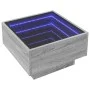 Mesa de centro y LED madera ingeniería gris Sonoma 50x50x30 cm by , Coffee table - Ref: Foro24-847509, Price: 106,01 €, Disco...