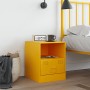 Mesita de noche acero amarillo mostaza 34,5x39x44 cm by , Nightstands - Ref: Foro24-841757, Price: 49,42 €, Discount: %
