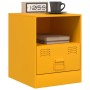 Mesita de noche acero amarillo mostaza 34,5x39x44 cm by , Nightstands - Ref: Foro24-841757, Price: 49,42 €, Discount: %