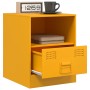 Mesita de noche acero amarillo mostaza 34,5x39x44 cm by , Nightstands - Ref: Foro24-841757, Price: 49,42 €, Discount: %