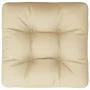 Cojín para sofá de palets de tela beige 58x58x10 cm by , Cushions for chairs and sofas - Ref: Foro24-360903, Price: 25,00 €, ...