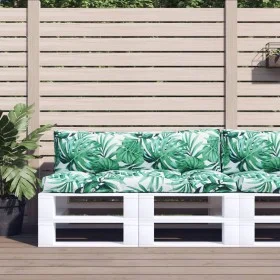 Cojines para palets 2 unidades tela estampado de hojas by , Cushions for chairs and sofas - Ref: Foro24-360934, Price: 48,82 ...