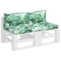 Cojines para palets 2 unidades tela estampado de hojas by , Cushions for chairs and sofas - Ref: Foro24-360934, Price: 48,82 ...