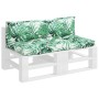 Palettenkissen, 2 Stück, Blattmuster-Stoff von , Kissen für Stühle und Sofas - Ref: Foro24-360934, Preis: 54,84 €, Rabatt: %
