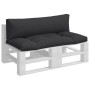 Cojines para palets 2 unidades tela negro by , Cushions for chairs and sofas - Ref: Foro24-360929, Price: 87,28 €, Discount: %