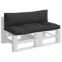 Palettenkissen, 2 Stück, schwarzer Stoff von , Kissen für Stühle und Sofas - Ref: Foro24-360929, Preis: 90,53 €, Rabatt: %