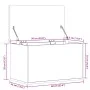 Caja de almacenaje madera ingeniería gris hormigón 60x35x35 cm de , Baúles de almacenamiento - Ref: Foro24-840677, Precio: 50...