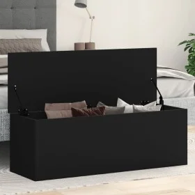 Ingenieurholz-Aufbewahrungsbox schwarz 102x35x35 cm von , Aufbewahrungskisten - Ref: Foro24-840689, Preis: 82,45 €, Rabatt: %