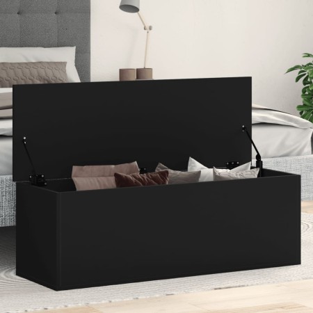 Ingenieurholz-Aufbewahrungsbox schwarz 102x35x35 cm von , Aufbewahrungskisten - Ref: Foro24-840689, Preis: 85,08 €, Rabatt: %