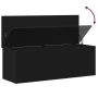 Caja de almacenaje madera de ingeniería negro 102x35x35 cm de , Baúles de almacenamiento - Ref: Foro24-840689, Precio: 82,45 ...