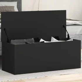 Caja de almacenaje madera de ingeniería negro 90x35x35 cm by , Storage trunks - Ref: Foro24-840682, Price: 71,18 €, Discount: %