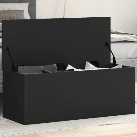 Caja de almacenaje madera de ingeniería negro 90x35x35 cm by , Storage trunks - Ref: Foro24-840682, Price: 73,37 €, Discount: %