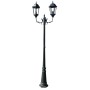 Garden lamppost 2 arms 230 cm dark green/black aluminum by vidaXL, Outdoor lighting - Ref: Foro24-40244, Price: 168,66 €, Dis...