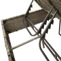 Doppel-Liegestuhl mit Dach und Vorhängen aus grauem synthetischem Rattan. von , Liegen - Ref: Foro24-368074, Preis: 303,75 €,...