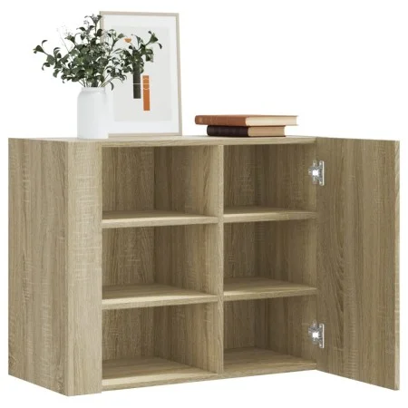 Armario de pared madera de ingeniería roble Sonoma 75x35x60 cm by , Shelves and shelves - Ref: Foro24-848425, Price: 69,50 €,...