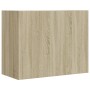 Armario de pared madera de ingeniería roble Sonoma 75x35x60 cm by , Shelves and shelves - Ref: Foro24-848425, Price: 72,88 €,...