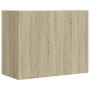 Wandschrank aus Sonoma-Eichenfurnierholz 75x35x60 cm von , Regale und Regale - Ref: Foro24-848425, Preis: 69,50 €, Rabatt: %