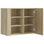Armario de pared madera de ingeniería roble Sonoma 75x35x60 cm by , Shelves and shelves - Ref: Foro24-848425, Price: 72,88 €,...