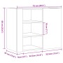 Armario de pared madera de ingeniería roble Sonoma 75x35x60 cm by , Shelves and shelves - Ref: Foro24-848425, Price: 72,88 €,...