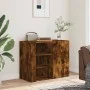 Wandschrank aus geräucherter Eichen-Ingenieurholz 75x35x60 cm von , Regale und Regale - Ref: Foro24-848427, Preis: 66,14 €, R...