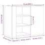 Wandschrank aus geräucherter Eichen-Ingenieurholz 75x35x60 cm von , Regale und Regale - Ref: Foro24-848427, Preis: 66,14 €, R...