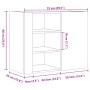 Wandschrank aus geräucherter Eichen-Ingenieurholz 75x35x60 cm von , Regale und Regale - Ref: Foro24-848427, Preis: 67,07 €, R...