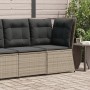 Graues Gartenecksofa mit Kissen aus synthetischem Rattan von , Outdoor-Sofas - Ref: Foro24-368984, Preis: 98,86 €, Rabatt: %