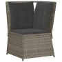 Sofá de esquina de jardín con cojines ratán sintético gris by , Outdoor sofas - Ref: Foro24-368984, Price: 119,26 €, Discount: %