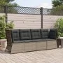 Sofá de esquina de jardín con cojines ratán sintético gris by , Outdoor sofas - Ref: Foro24-368984, Price: 119,26 €, Discount: %