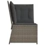 Sofá de esquina de jardín con cojines ratán sintético gris by , Outdoor sofas - Ref: Foro24-368984, Price: 119,26 €, Discount: %
