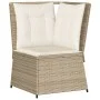 Sillón de esquina de jardín con cojines ratán sintético beige by , Outdoor sofas - Ref: Foro24-368986, Price: 119,26 €, Disco...