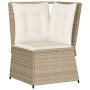 Sillón de esquina de jardín con cojines ratán sintético beige by , Outdoor sofas - Ref: Foro24-368986, Price: 98,86 €, Discou...
