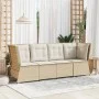 Sillón de esquina de jardín con cojines ratán sintético beige by , Outdoor sofas - Ref: Foro24-368986, Price: 119,26 €, Disco...